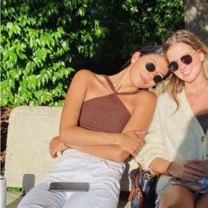 Peppermayo Brown Crochet Top